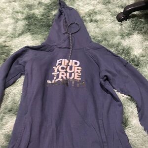 Women's Navy Hoodie with Slogan